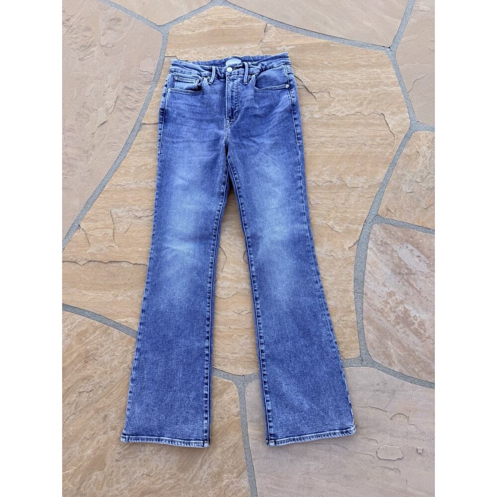 Good American Soft Tech Good Classic Bootcut Jeans Size 8 AS - Picture 3 of 6